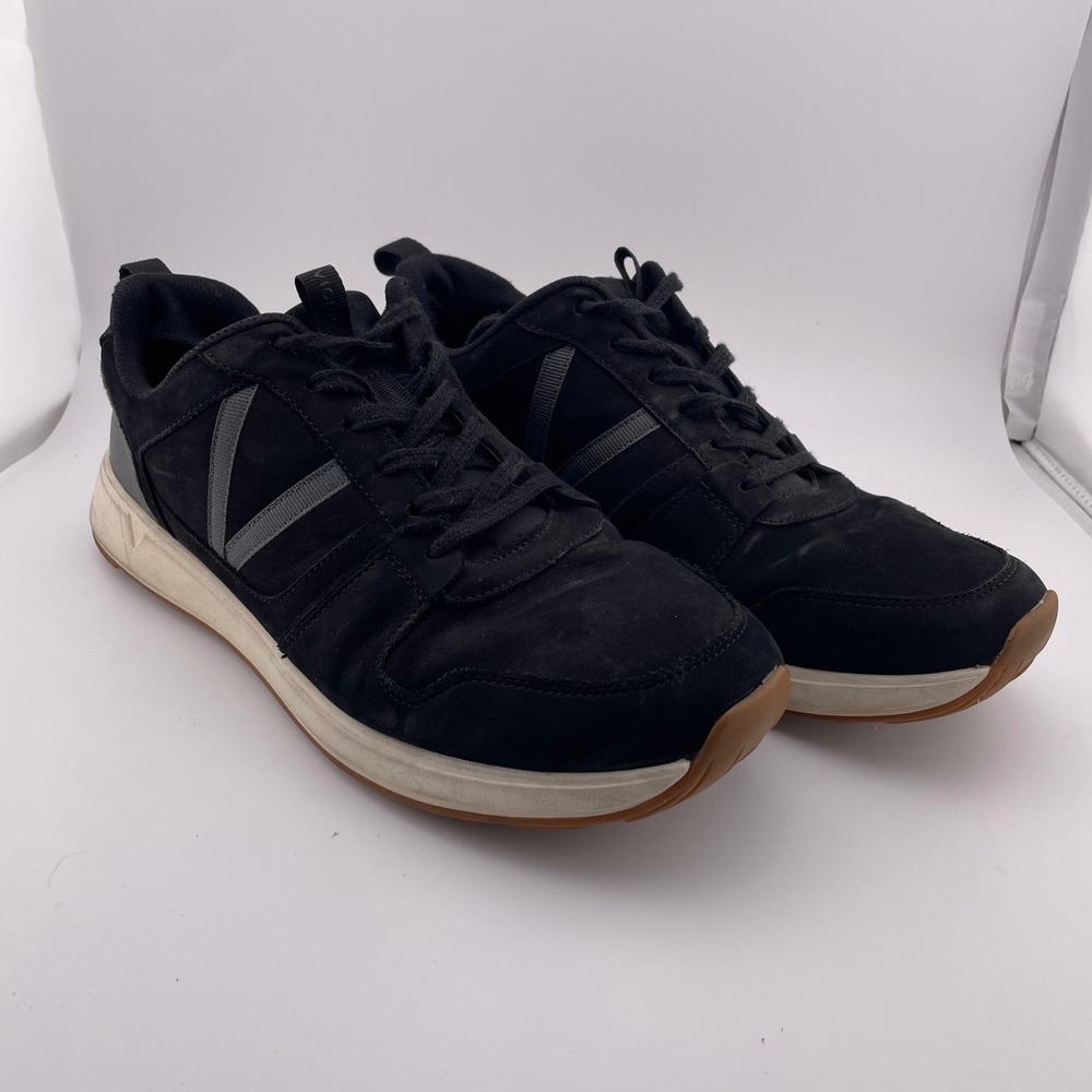 Vionic Mens Walker Sneakers Black Suede Low‎ Top Walking Shoes Size 10 US 43 EU